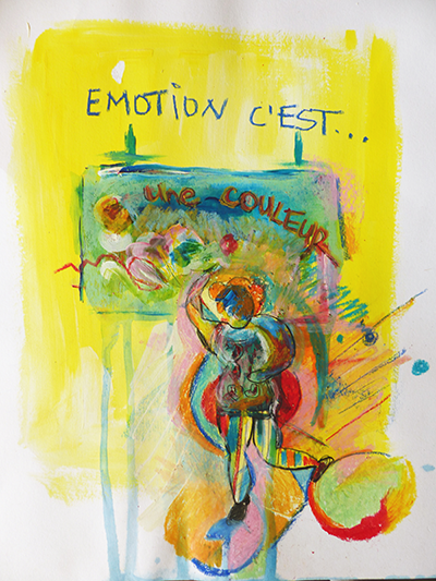 image colorée abstraite avec les mots "émotion c'est..."